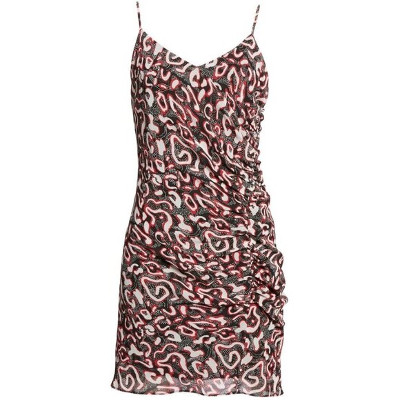 NWT Rebecca Minkoff patterned shirred mini dress - Picture 8 of 11